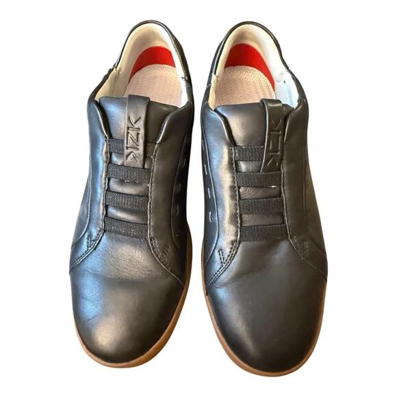 Kizik New York Hands Free Black Leather Sneaker EUC Men size 8 - Picture 4 of 8